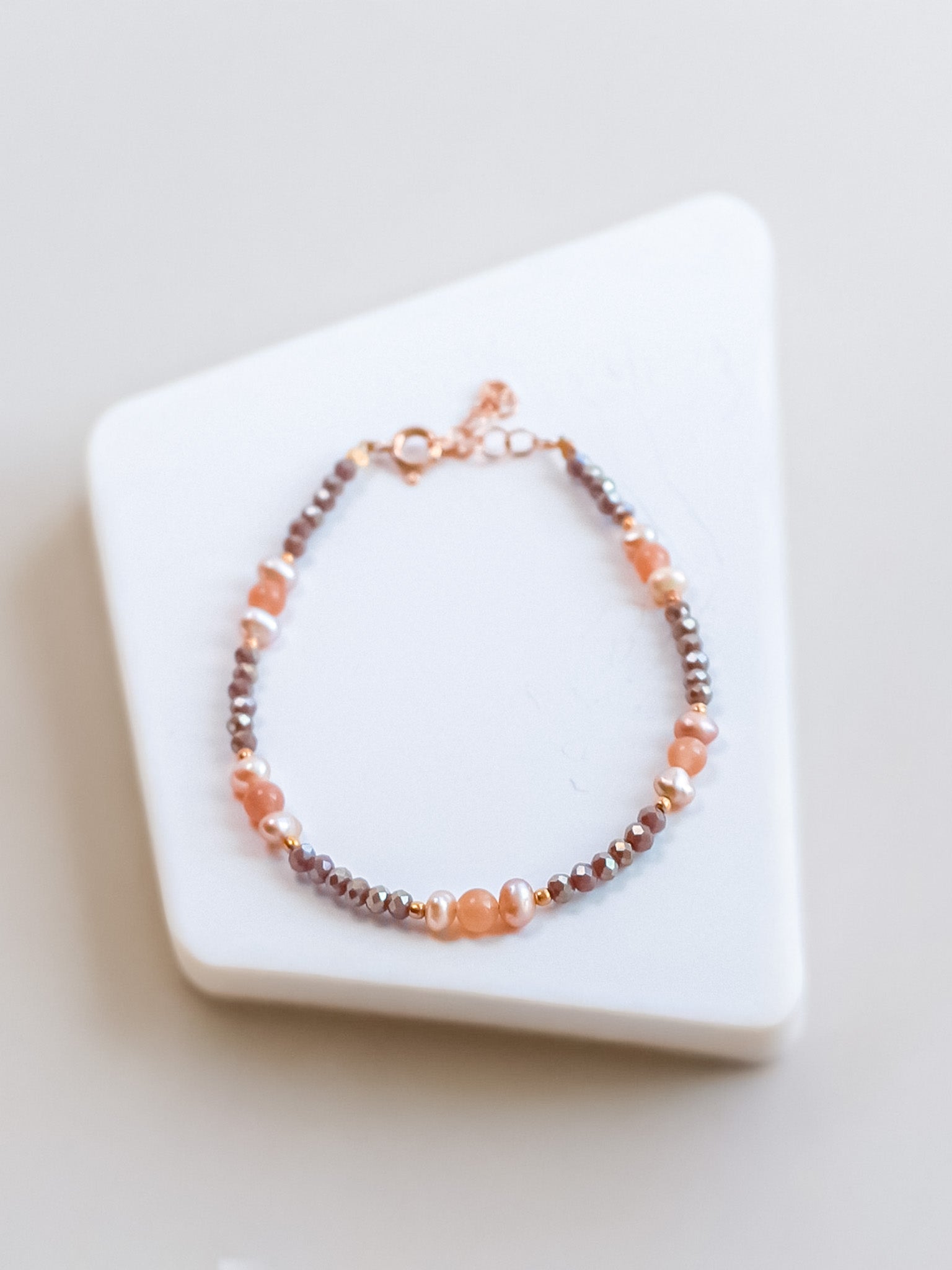 Steinarmband Roségold - Amaris - Lovesign - Handmade in Tyrol